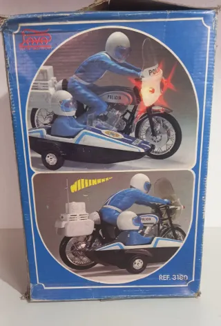 Moto Honda Policía Juguete Payá con Sidecar