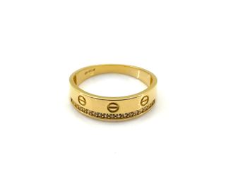 E1806309-22 Alianza Oro 18k con Circonitas