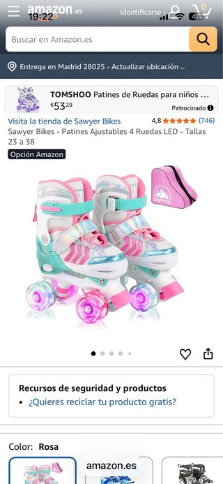 Patines niña T. 23-26 poco uso