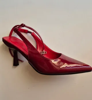 Tacones Stilettos Rojos Punta Fina N38