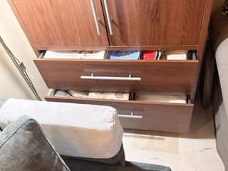 Vitrina Mueble TV Auxiliar Madera Cristal