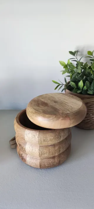 Caja joyero madera maciza de mango NUEVA