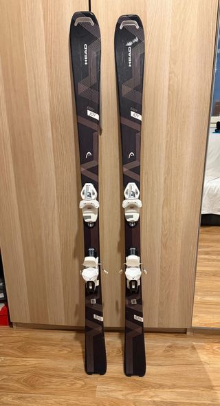 Esquís Head Easy Joy con fijaciones y palos atomic