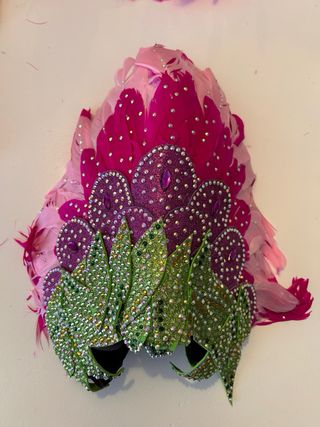 Body e cappello da carnevale floreale