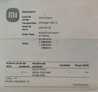 Xiaomi POCO F6 Pro 12GB/512GB Cargador + GARANTÍA