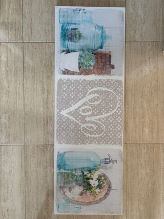 Cuadro Decoración Vintage Botellas y Flores