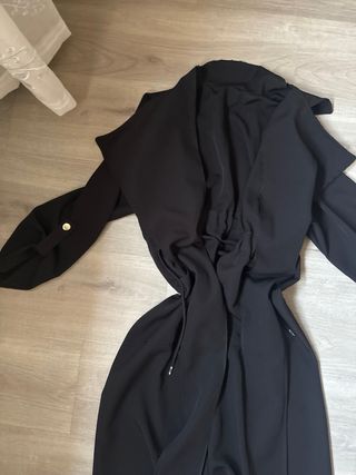 Chaqueta Gabardina Mujer Talla Única Negra
