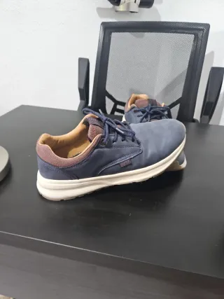 Zapatos casuales azules y marrón