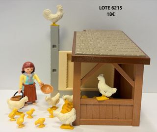 Lote 6215 Playmobil Aldeana y gallinas para Belén