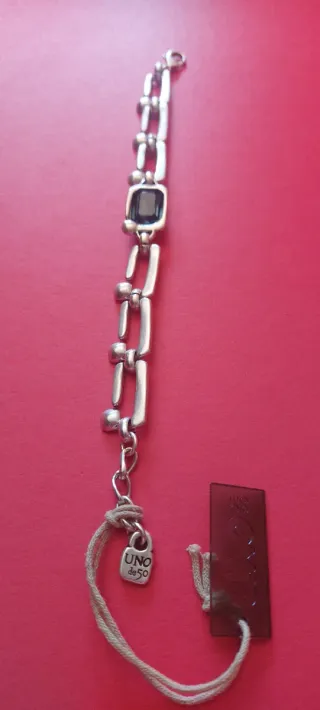 Pulsera Uno de 50 Azul y Plateada
