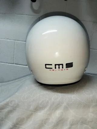 Casco Jet Blanco con Visera Negra
