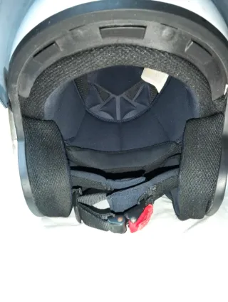 Casco Jet Blanco con Visera Negra