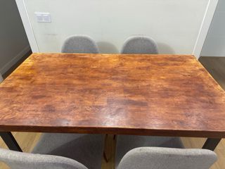 Mesa Comedor Madera 140 cm x 80 + 4 Sillas