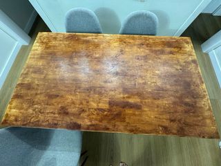 Mesa Comedor Madera 140 cm x 80 + 4 Sillas