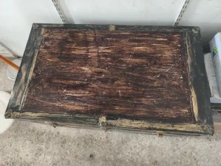 Baúl antiguo años 50 madera y metal