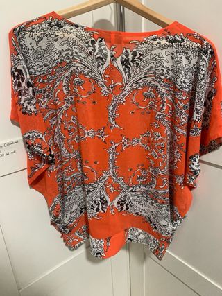 Blusa Roberto Verino Naranja Estampada