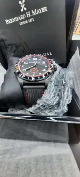 Reloj Bernhard H. Mayer Hombre Negro/Plata