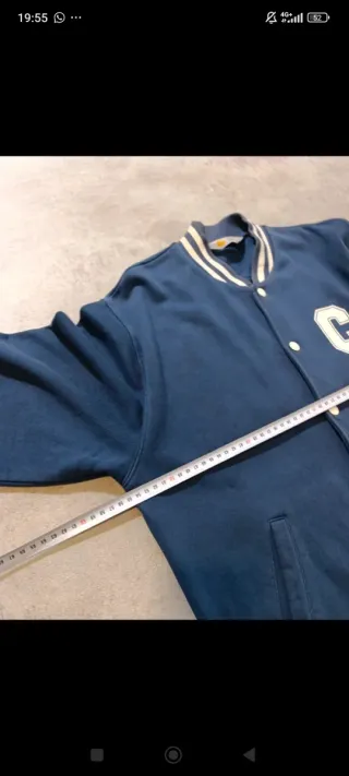 Chaqueta carhartt estilo béisbol azul vintage M