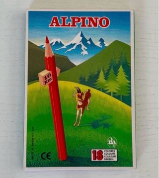 Scatola di matite Alpino 18 colori anni '80