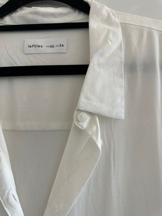 Camisa Oversize Blanca Lefties XXL con etiqueta