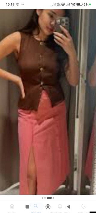 Chaleco Zara Marrón Talla M