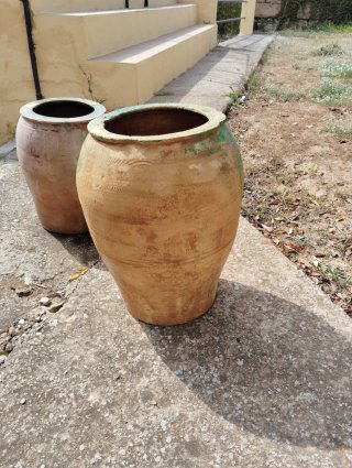 Jarrones de cerámica antiguos (2 unidades)