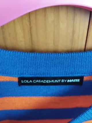 Jersey Lola Casademunt Rayas Azul/Naranja