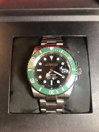 Reloj Seiko Mod - Submariner "Starbucks" (Verde)