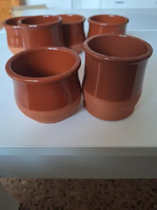 6 Vasos de Postre de Terracota