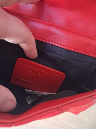 Bolso Zara Rojo Cadena Dorada