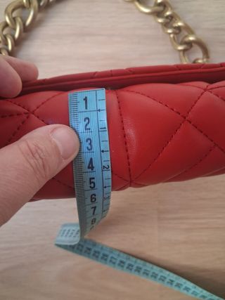 Bolso Zara Rojo Cadena Dorada