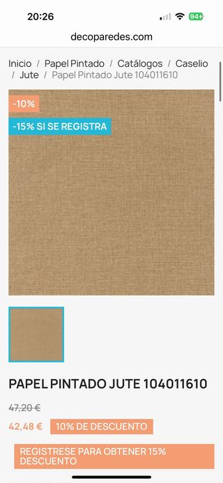 Rollo imitación yute beige