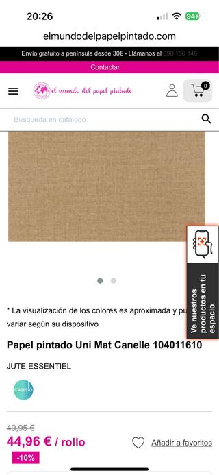 Rollo imitación yute beige