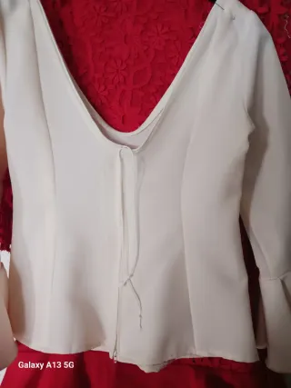 Blusa flamenca/rociera beige