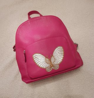 Zaino pelle fuxia made in Italy