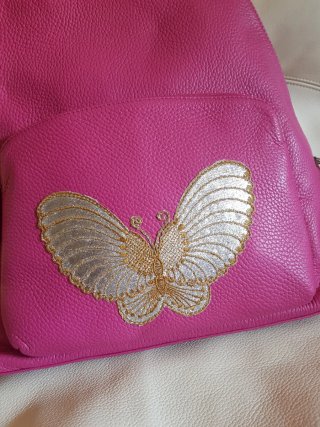 Zaino pelle fuxia made in Italy