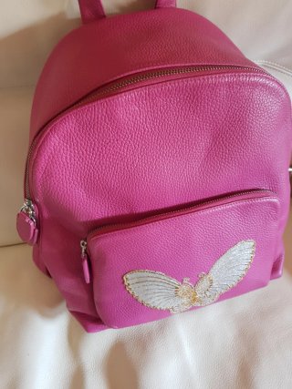 Zaino pelle fuxia made in Italy