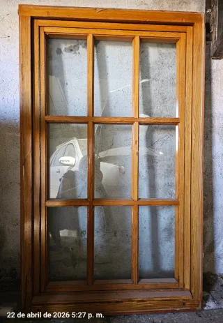 Ventana madera cristales climalit