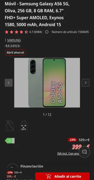 Samsung Galaxy A56 5G 256GB Verde