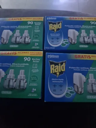 Pack 4 Raid Eléctrico Antimosquitos Eucalipto