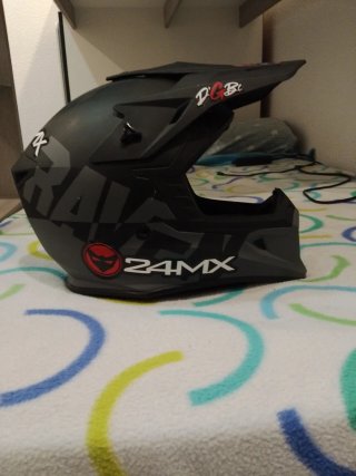 Casco Motocross Raven Negro/Gris