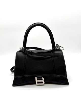 Balenciaga Hourglass Cuero Negro