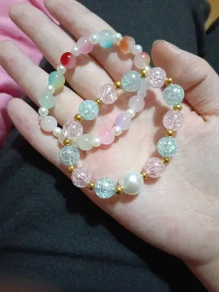 Pulsera artesanal cuentas diseño único nueva