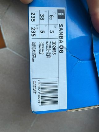 Adidas Samba Blancas y Azules