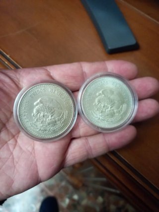 2 Monedas de Plata cinco pesos