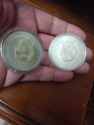2 Monedas de Plata cinco pesos