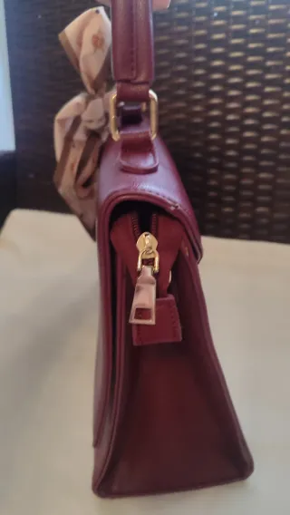 Borsa HERISSON bordeaux con foulard