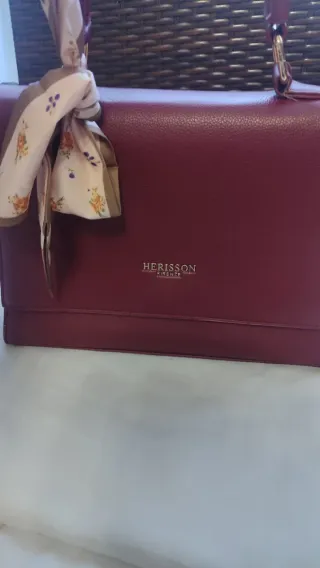 Borsa HERISSON bordeaux con foulard