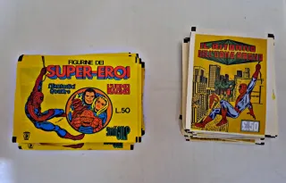 30 Bustine Figurine Super Eroi Marvel Anni '70