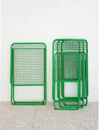 SET 3 sillas y 1 mesa FEDERICO GINER. Vintage, 80s